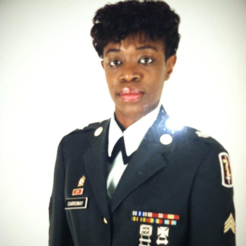 Dr. Quarles in U.S. Army dress uniform during her active-duty service